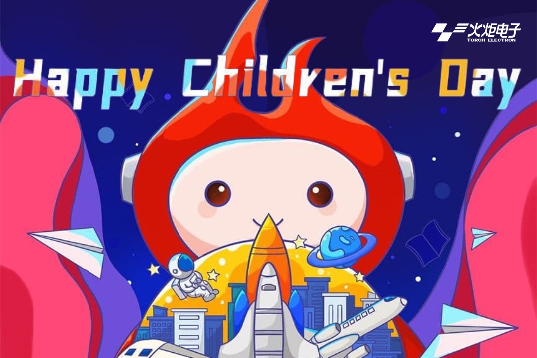 Salutations pour la Journée des enfants de Torch Electron